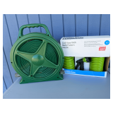 Room Essentials Coil Hose and Water Hose on Reel