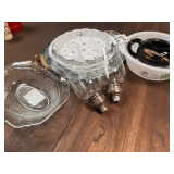 Glasbake 2-Quart Casserole Dish with VTG Duck Teapot and Sterling Silver Candleholders