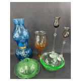 Assorted Uranium and Colored Glass Tableware