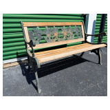 Regalia Garden Bench with Floral Motif Back