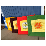 Set of Five Embroidered Accent Pillows