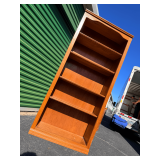 Free Standing Oak Bookcase with Five Shelves