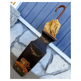 Painted Bombay Umbrella Stand with Umbrella
