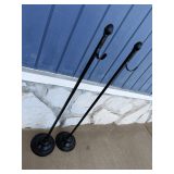 Pair of Black Painted Iron Wreath Holders