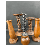 Mixed Wooden Candlesticks