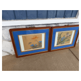 Pair of Framed Japanese Flower Prints