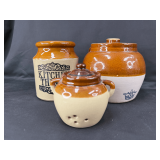 Stoneware Kitchen Set - Three Pieces