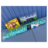 Outdoor Relaxation Ensemble: MAX Outdoor Hammock, HD Designs Outdoor String Lights, and Rechargeable LED Umbrella Light