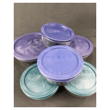Pyrex Glass Bowls with Lids (Set of Five)