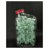 Clear Glass Jar with Marbles