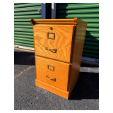Oak Two-Drawer Lateral File Cabinet