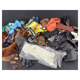 Assortment of Ladies Gloves and Scarves