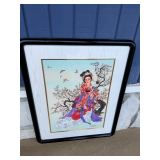 Limited Edition Framed 'Goddess of the Hundred Flowers' Print by Bai Hua Shen