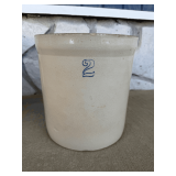 Stoneware Crock with Numbered 2 Decoration