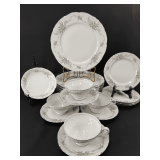 Ashcraft Fine China Queen Anne Pattern Dinnerware Set