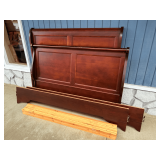 Full Size Sleigh Bed Frame with Rails
