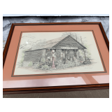 Framed Print Depicting the 'Old Sautee Store'