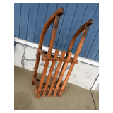 Wooden Sled with Inscription