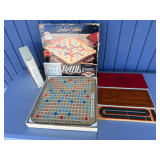 Scrabble Deluxe Edition, Scrabble Bookshelf Edition, and Card Games
