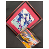 Michael Vick Signed Framed Photograph with Eddie Hill Signed Framed Print