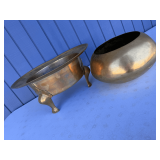 Hammered Brass Bowl and Stand