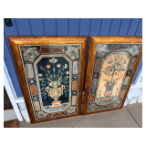 Framed Still Life Prints - A Pair of Floral and Citrus Tree Compositions