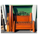 Ornate Queen Wood Panel Bed Frame