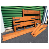 Wooden Bed Frame with Headboard, Footboard, Side Rails and Slats