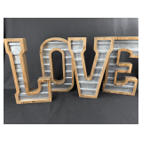 LOVE Wood and Metal Letter Set