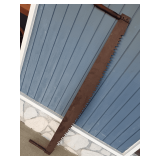 Two-Person Crosscut Saw with Wooden Handles