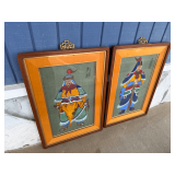 Pair of Framed Asian Warrior Portraits