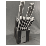 Sabatier 10-Piece Stainless Steel Knife Set with Block