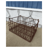 Wired Metal Milk Bottle Basket