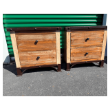 Pair of IFD Two-Drawer Bedside Tables