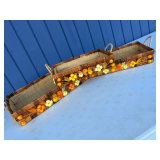 Woven Wood Nesting Basket Set with Floral Embellishments