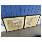 Pair of Framed Asian Watercolor Paintings