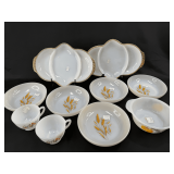 Collection of Assorted Fire King Glass Serving Pieces