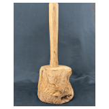 Hand-Carved Wooden Mallet