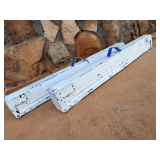 Pair of White Metal Saw Horses