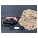 Gucci Hat, Belt, and Laces