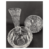 Crystal Geometric Vase & Bowl Pair