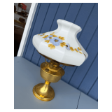 Lantern w/Milk Glass Shade