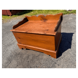 Wooden storage trunk