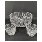 Crystal Bowl with Candle Holders