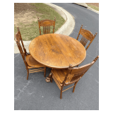Round dining table and 4 chairs