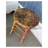 Custom Decoupage Comic Strip Wooden Stool