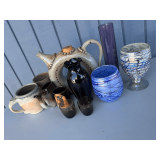Assorted Collection of Studio Pottery and Decorative Glassware