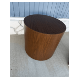 Cylindrical Wood Grain Side Table