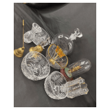 Assorted Glassware and Decorative Metal Collection
