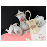 Assorted Floral Porcelain Tea Service Pieces